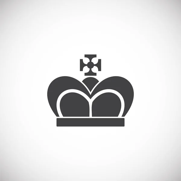 Crown icon on background for graphic and web design. Creative illustration concept symbol for web or mobile app. — 图库矢量图片