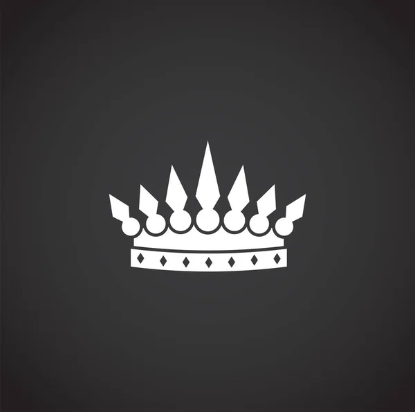 Crown icon on background for graphic and web design. Creative illustration concept symbol for web or mobile app. — 图库矢量图片