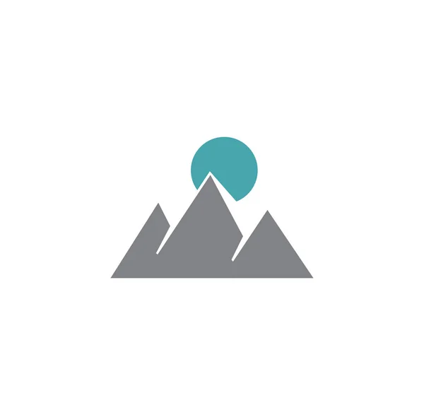 Ícone relacionado com a montanha em segundo plano para design gráfico e web. Símbolo de conceito de ilustração criativa para web ou aplicativo móvel . —  Vetores de Stock