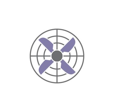 Grafik ve web tasarımı için arka planda hayran simgesi. Web veya mobil uygulama için yaratıcı illüstrasyon konsepti sembolü.