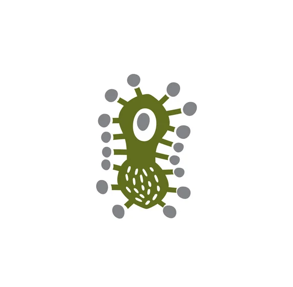 Icono relacionado con el microbio en segundo plano para diseño gráfico y web. Un símbolo de concepto de ilustración creativa para aplicaciones web o móviles.. — Vector de stock