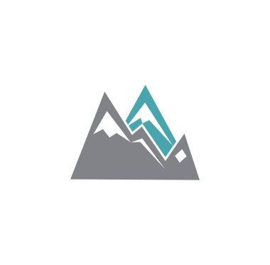 Grafik ve web tasarımı için arka planda dağla ilgili bir simge. Web veya mobil uygulama için yaratıcı illüstrasyon konsepti sembolü.