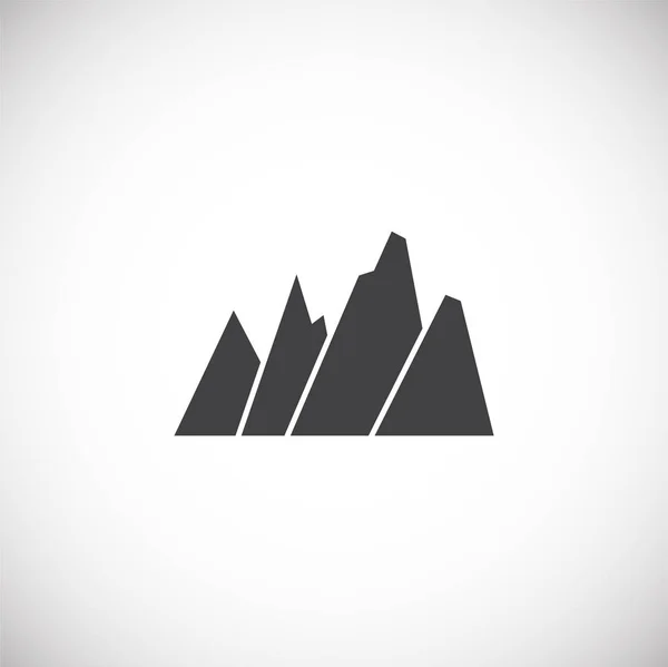Berg bezogenes Symbol im Hintergrund für Grafik- und Webdesign. Kreatives Illustrationskonzept für Web oder mobile App. — Stockvektor