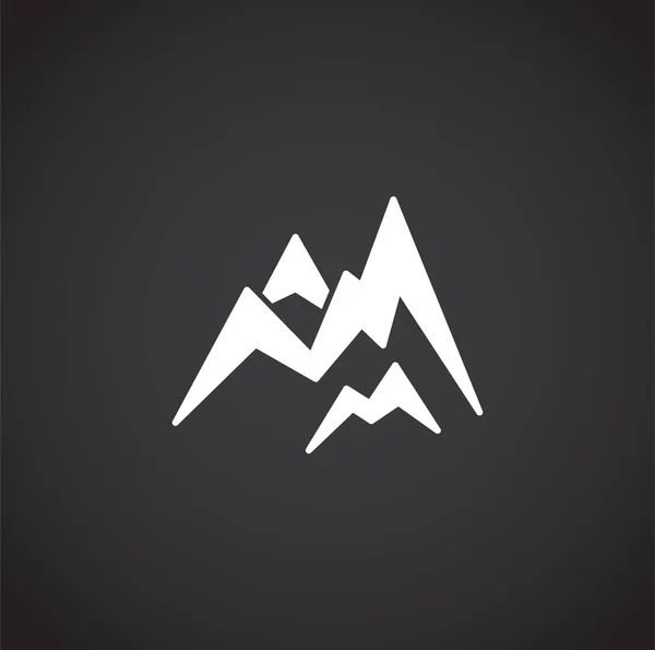 Mountain gerelateerde pictogram op de achtergrond voor grafische en web design. Creatieve illustratie concept symbool voor web of mobiele app. — Stockvector