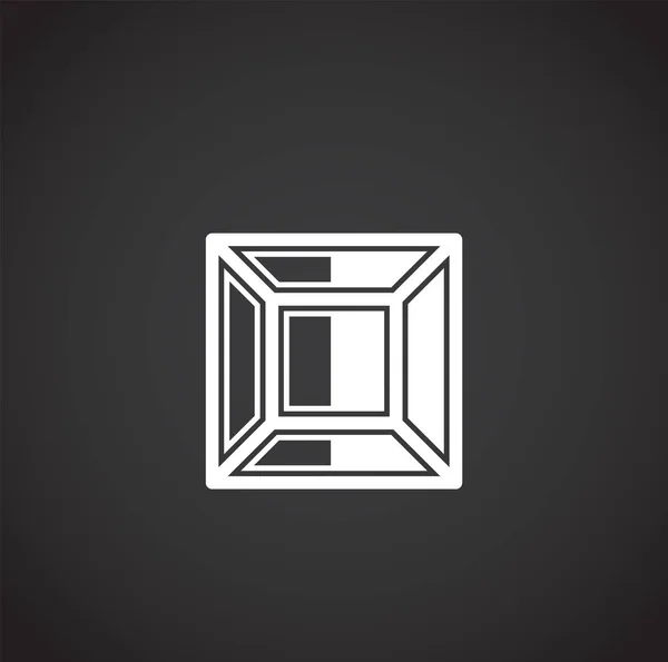 Ícone de pedra de jóia em segundo plano para design gráfico e web. Símbolo conceito de ilustração criativa para web ou aplicativo móvel. — Vetor de Stock