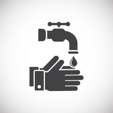 Grafik ve web tasarımı için arka planda enfeksiyon önleme ile ilgili simge. Web veya mobil uygulama için yaratıcı illüstrasyon konsepti sembolü.