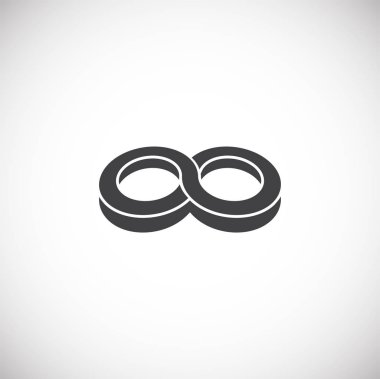 Grafik ve web tasarımı için arkaplanda sonsuzluk işareti simgesi. Web veya mobil uygulama için yaratıcı illüstrasyon konsepti sembolü.