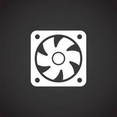 Grafik ve web tasarımı için arka planda hayran simgesi. Web veya mobil uygulama için yaratıcı illüstrasyon konsepti sembolü.