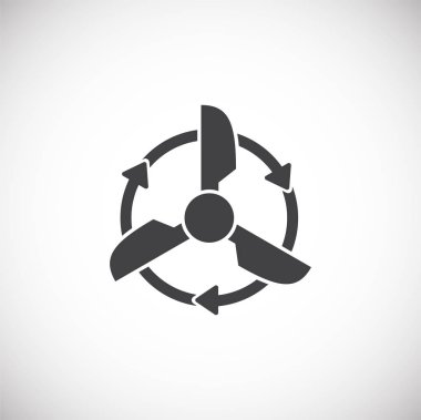 Grafik ve web tasarımı için arka planda hayran simgesi. Web veya mobil uygulama için yaratıcı illüstrasyon konsepti sembolü.