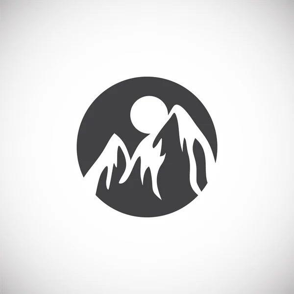 Mountain gerelateerde pictogram op de achtergrond voor grafische en web design. Creatieve illustratie concept symbool voor web of mobiele app. — Stockvector