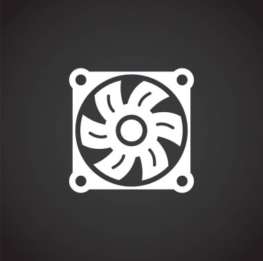 Grafik ve web tasarımı için arka planda hayran simgesi. Web veya mobil uygulama için yaratıcı illüstrasyon konsepti sembolü.