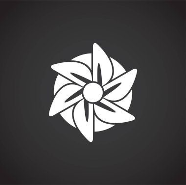 Grafik ve web tasarımı için arka planda hayran simgesi. Web veya mobil uygulama için yaratıcı illüstrasyon konsepti sembolü.