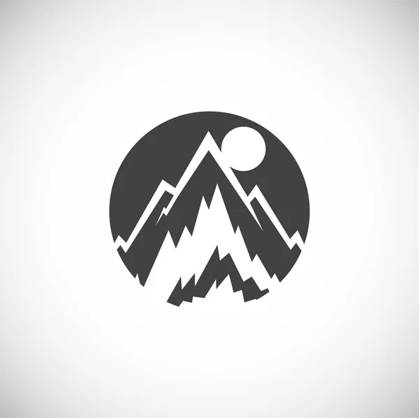 Mountain gerelateerde pictogram op de achtergrond voor grafische en web design. Creatieve illustratie concept symbool voor web of mobiele app. — Stockvector