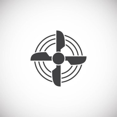 Grafik ve web tasarımı için arka planda hayran simgesi. Web veya mobil uygulama için yaratıcı illüstrasyon konsepti sembolü.