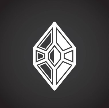 Grafik ve web tasarımı için arka planda taş simgesi. Web veya mobil uygulama için yaratıcı illüstrasyon konsepti sembolü.