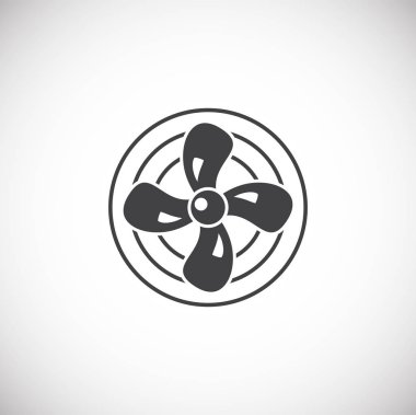 Grafik ve web tasarımı için arka planda hayran simgesi. Web veya mobil uygulama için yaratıcı illüstrasyon konsepti sembolü.