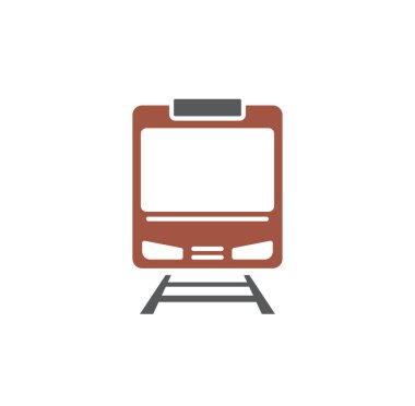 Grafik ve web tasarımı için arka planda demiryolu taşımacılığı ile ilgili simge. Web veya mobil uygulama için yaratıcı illüstrasyon konsepti sembolü.