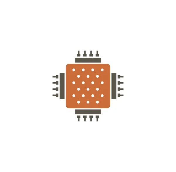 Icona relativa al chip del processore sullo sfondo per la progettazione grafica e web. Simbolo di concetto di illustrazione creativa per app web o mobile . — Vettoriale Stock