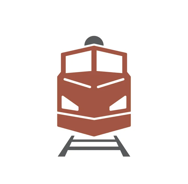 Ikona związana z transportem kolejowym na tle grafiki i projektowania stron internetowych. Kreatywny symbol ilustracji dla aplikacji webowej lub mobilnej. — Wektor stockowy