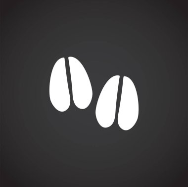 Grafik ve web tasarımı için arka planda hayvan ayak izi simgesi. Web veya mobil uygulama için yaratıcı illüstrasyon konsepti sembolü.