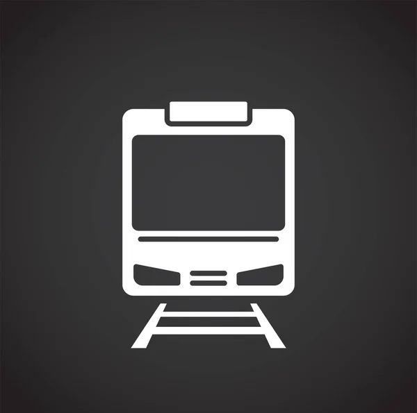 Значок железнодорожного транспорта на заднем плане для графического и веб-дизайна. Символ концепции креативной иллюстрации для веб или мобильного приложения . — стоковый вектор