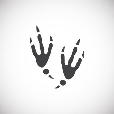 Grafik ve web tasarımı için arka planda hayvan ayak izi simgesi. Web veya mobil uygulama için yaratıcı illüstrasyon konsepti sembolü.