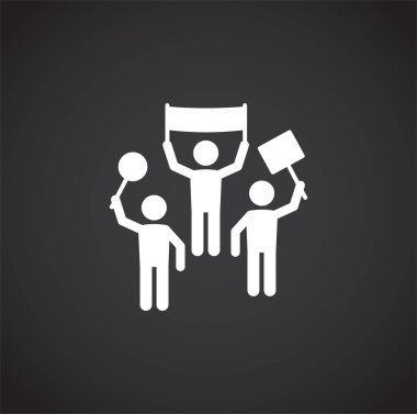 Grafik ve web tasarımı için arka planda eylemcilikle ilgili simge. Web veya mobil uygulama için yaratıcı illüstrasyon konsepti sembolü.