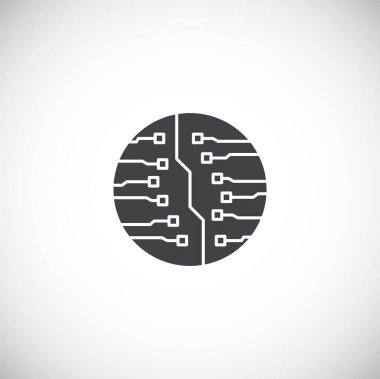 Grafik ve web tasarımı için arka planda Curcuit ile ilgili simge. Web veya mobil uygulama için yaratıcı illüstrasyon konsepti sembolü.