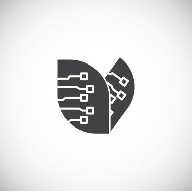 Grafik ve web tasarımı için arka planda Curcuit ile ilgili simge. Web veya mobil uygulama için yaratıcı illüstrasyon konsepti sembolü.