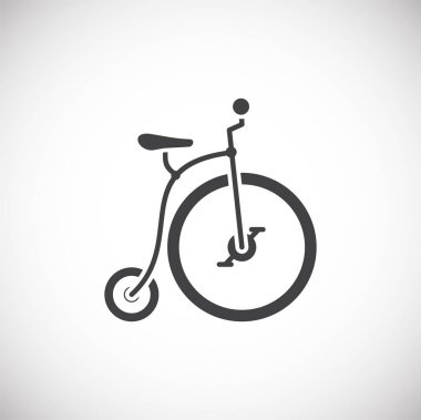 Grafik ve web tasarımı için arka planda bisikletle ilgili simge. Web veya mobil uygulama için yaratıcı illüstrasyon konsepti sembolü.