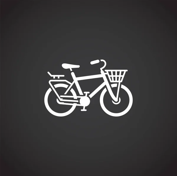 Cyklistická ikona na pozadí pro grafický a webový design. Creative illustration concept symbol pro web nebo mobilní aplikaci. — Stockový vektor