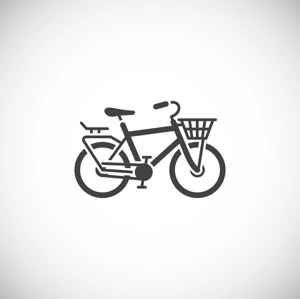 Icono relacionado con la bicicleta en el fondo para el diseño gráfico y web. Símbolo de concepto de ilustración creativa para web o aplicación móvil . — Archivo Imágenes Vectoriales
