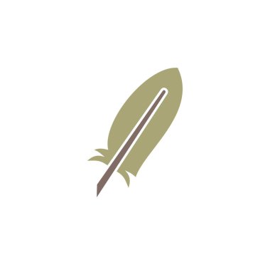 Feather icon on background for graphic and web design. Creative illustration concept symbol for web or mobile app.