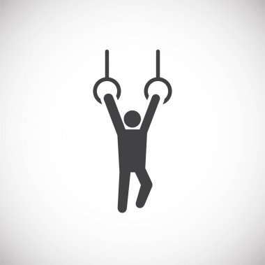 Grafik ve web tasarımı için arka planda Crossfit ile ilgili simge. Web veya mobil uygulama için yaratıcı illüstrasyon konsepti sembolü.