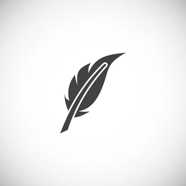 Feather icon on background for graphic and web design. Creative illustration concept symbol for web or mobile app. — 스톡 벡터