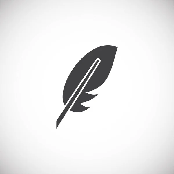 Feather icon on background for graphic and web design. Creative illustration concept symbol for web or mobile app. — 스톡 벡터
