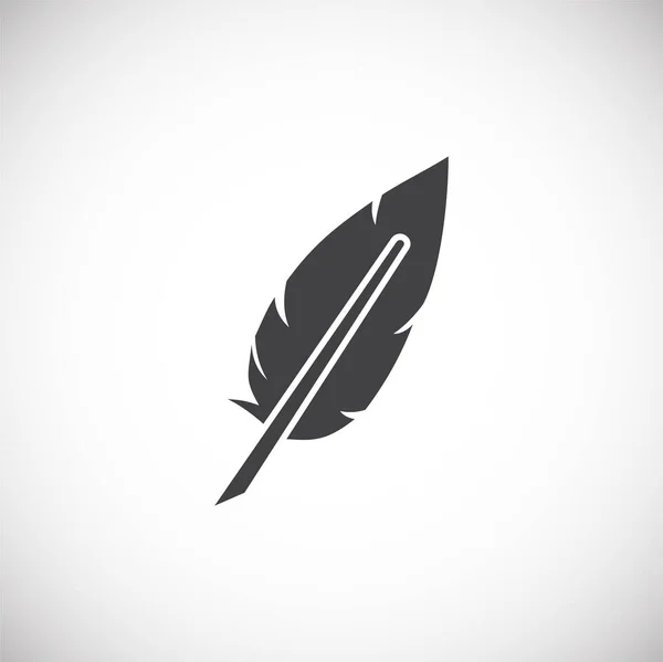 Icône de plumes sur fond pour la conception graphique et web. Symbole de concept d'illustration créative pour application web ou mobile . — Image vectorielle