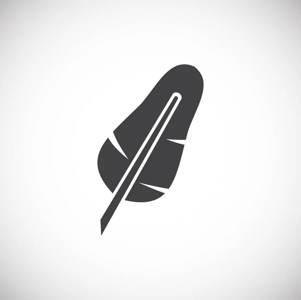 Icône de plumes sur fond pour la conception graphique et web. Symbole de concept d'illustration créative pour application web ou mobile . — Image vectorielle