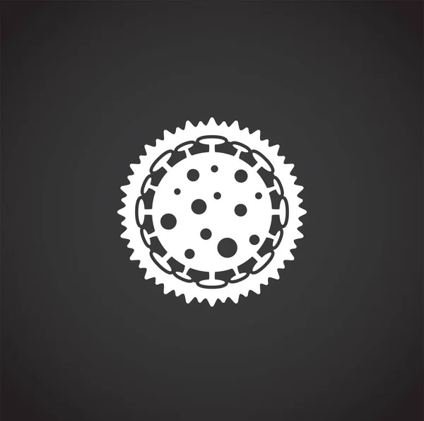Ikona související s koronavirem na pozadí pro grafický a webový design. Creative illustration concept symbol pro web nebo mobilní aplikaci. — Stockový vektor