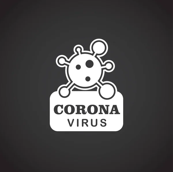 Icono relacionado con Coronavirus en segundo plano para diseño gráfico y web. Símbolo de concepto de ilustración creativa para web o aplicación móvil . — Archivo Imágenes Vectoriales