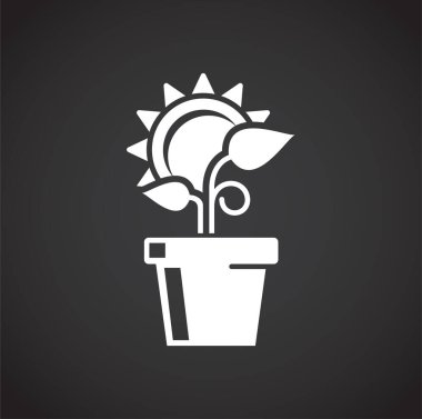 Grafik ve web tasarımı için arkaplanda tohumla ilgili simge. Web veya mobil uygulama için yaratıcı illüstrasyon konsepti sembolü.