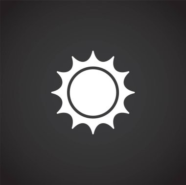 Grafik ve web tasarımı için arka planda güneşle ilgili simge. Web veya mobil uygulama için yaratıcı illüstrasyon konsepti sembolü.