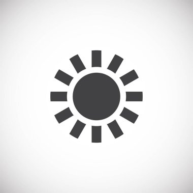 Grafik ve web tasarımı için arka planda güneşle ilgili simge. Web veya mobil uygulama için yaratıcı illüstrasyon konsepti sembolü.