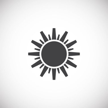 Grafik ve web tasarımı için arka planda güneşle ilgili simge. Web veya mobil uygulama için yaratıcı illüstrasyon konsepti sembolü.