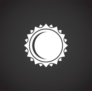 Grafik ve web tasarımı için arka planda güneşle ilgili simge. Web veya mobil uygulama için yaratıcı illüstrasyon konsepti sembolü.