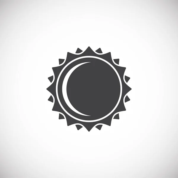 Ikona związana z słońcem na tle grafiki i projektowania stron internetowych. Kreatywny symbol ilustracji dla aplikacji webowej lub mobilnej. — Wektor stockowy
