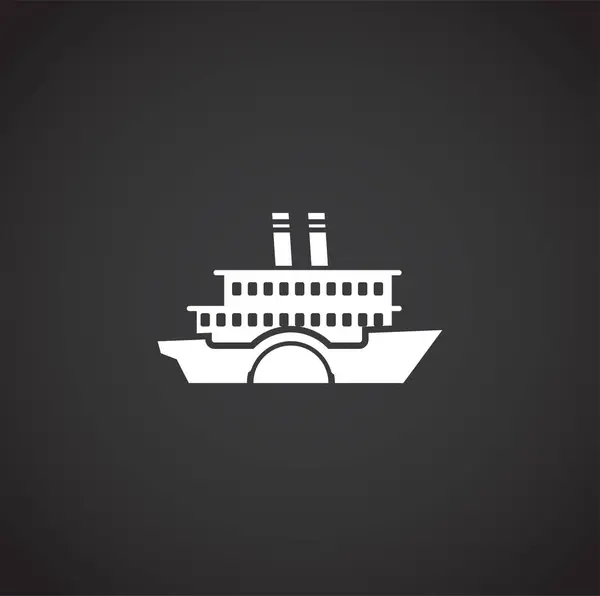 Ship related icon on background for graphic and web design. Creative illustration concept symbol for web or mobile app. — Stock Vector