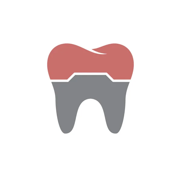 Icono relacionado con los dientes en el fondo para el diseño gráfico y web. Símbolo de concepto de ilustración creativa para web o aplicación móvil . — Vector de stock