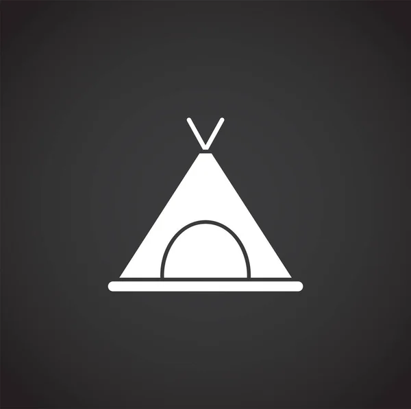 Ikona namiotu na tle grafiki i projektowania stron internetowych. Kreatywny symbol ilustracji dla aplikacji webowej lub mobilnej. — Wektor stockowy
