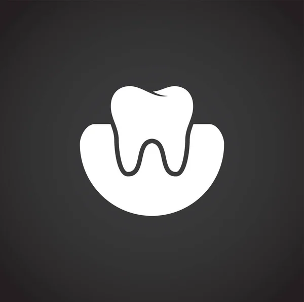 Tooth related icon on background for graphic and web design. Creative illustration concept symbol for web or mobile app. — Stock Vector